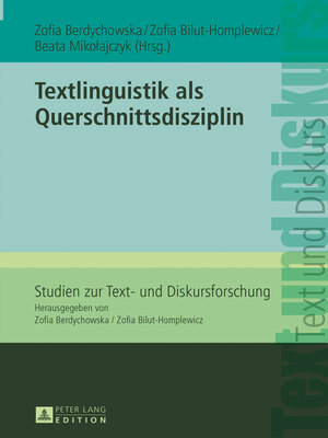 cover image of Textlinguistik als Querschnittsdisziplin